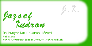 jozsef kudron business card