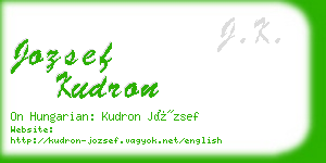 jozsef kudron business card